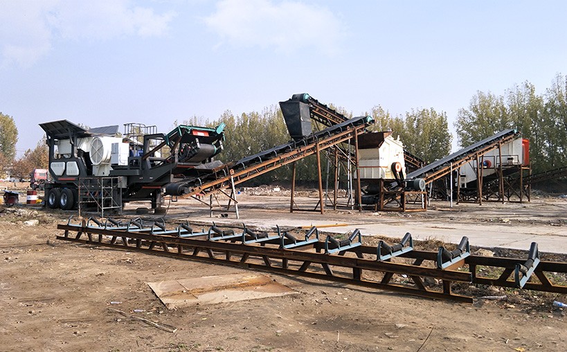 廊坊時產100噸移動-固定混合建筑垃圾再生處理案例