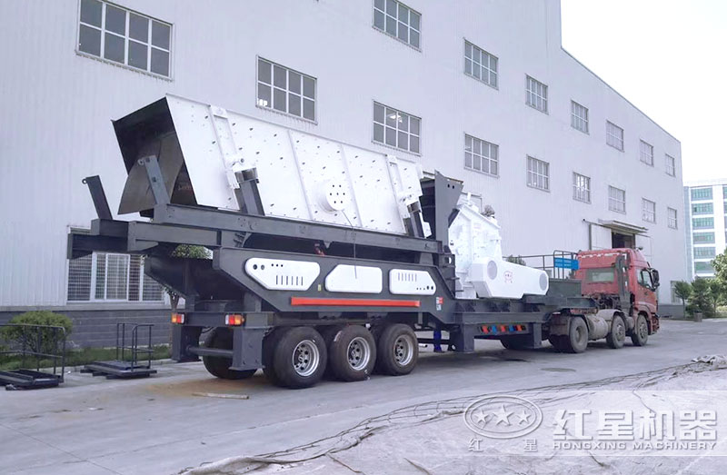 輪胎移動破碎機+反擊破 輪胎移動破碎機+反擊破