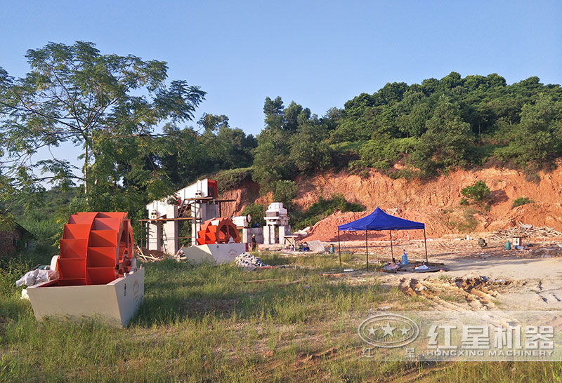 一套洗砂機設(shè)備客戶安裝現(xiàn)場