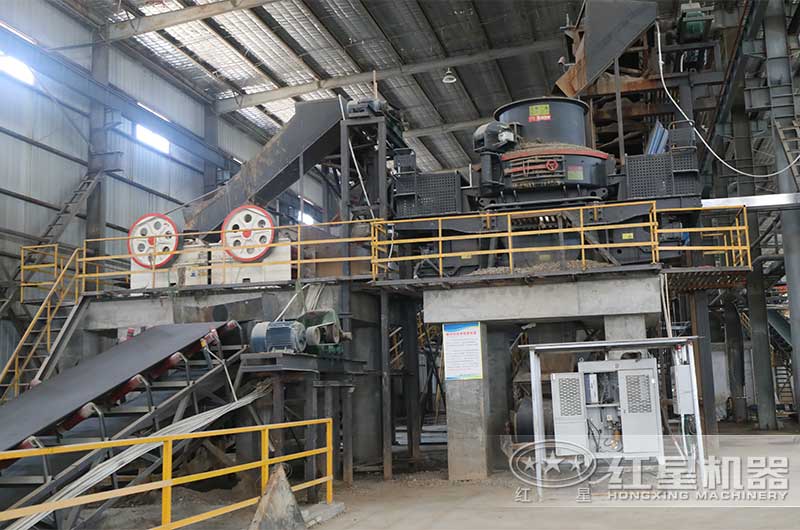 時產200噸玄武巖生產方案二現場 時產200噸玄武巖生產方案二現場