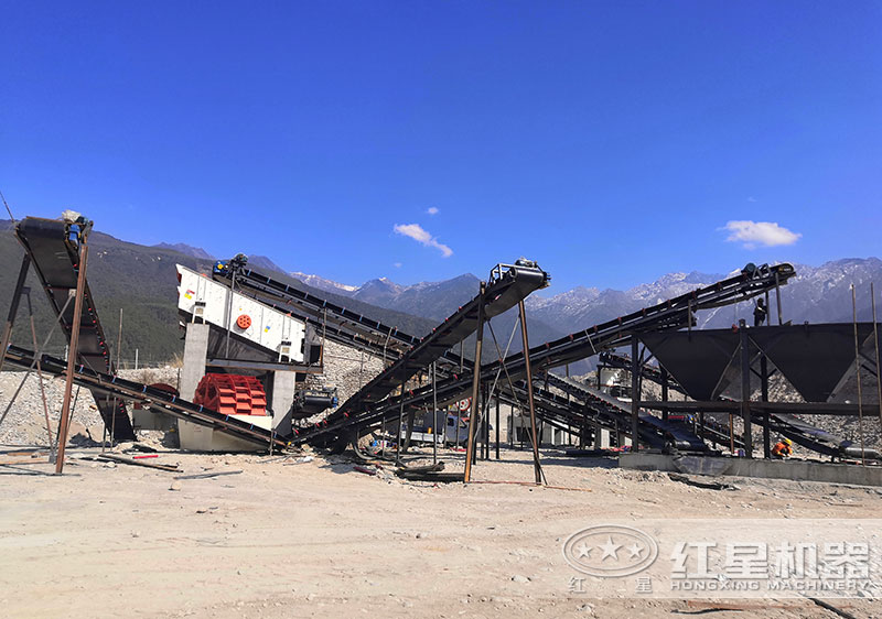 單臺水洗砂機作業現場