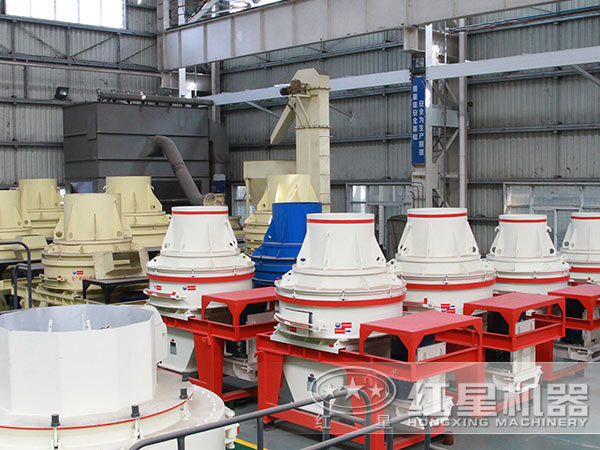 河卵石制砂機(jī)生產(chǎn)車(chē)間圖