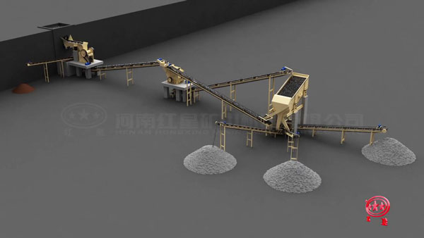 50-80T/H石料破碎生產線3d圖