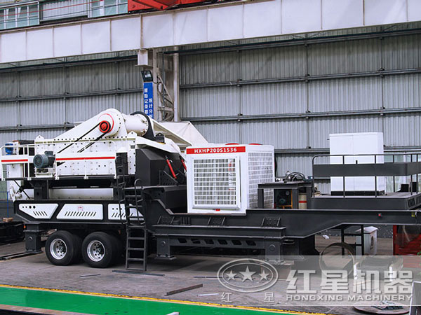 河卵石移動破碎機