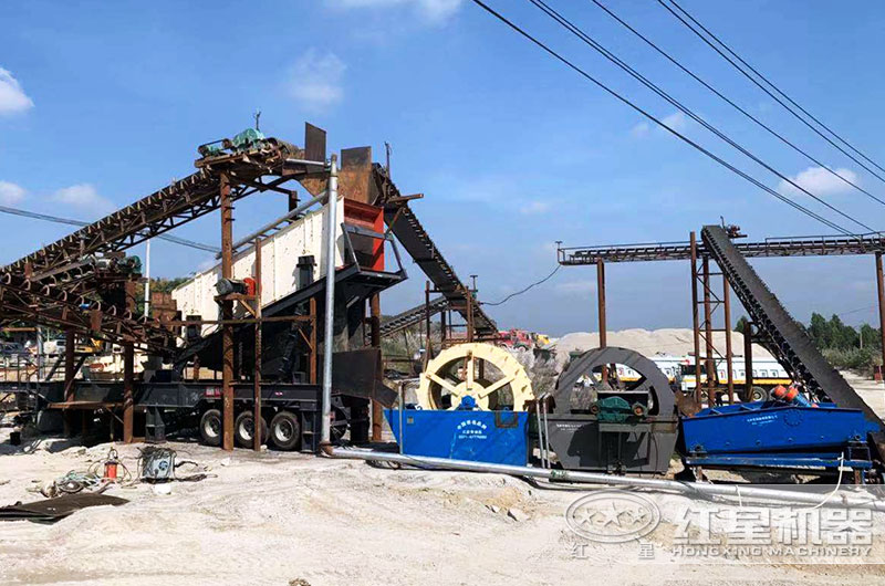 移動制砂機作業現場