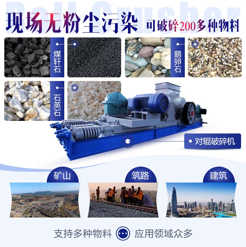 對輥式破碎機應用范圍廣