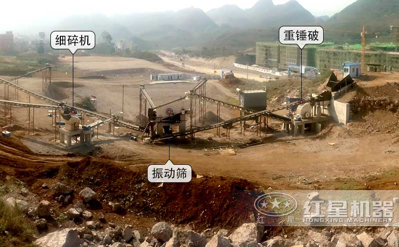 低成本投資的石料制沙方案現場