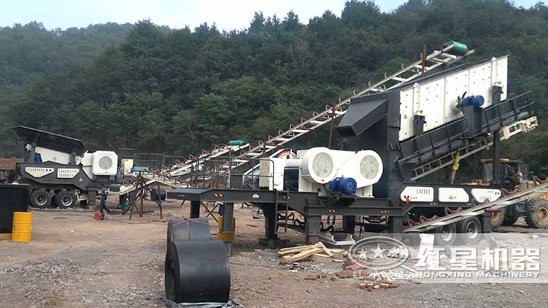 小型顎破移動破碎站安裝現場