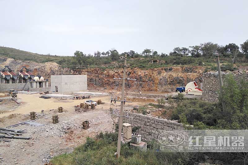 輝縣時產1500噸大型石料廠現場一