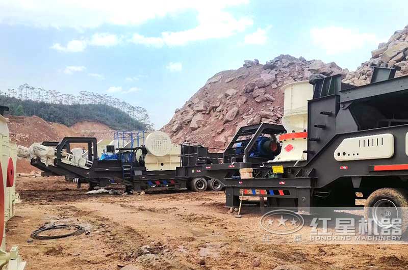 修筑高速公路產生的渣土被再生處理現場