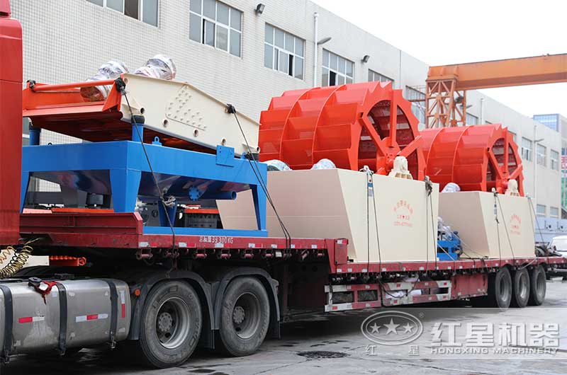 帶細(xì)沙回收功能的輪式洗砂機發(fā)貨