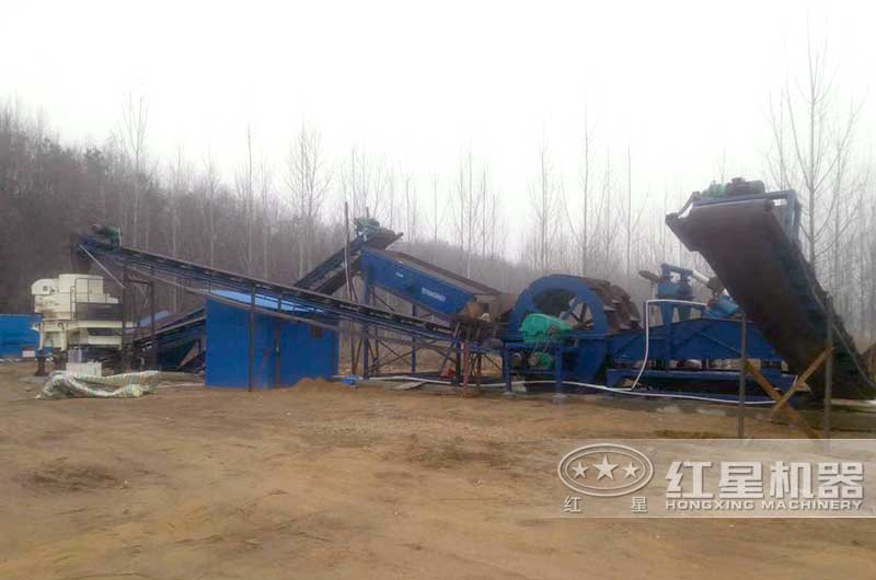 小型制沙洗沙現場