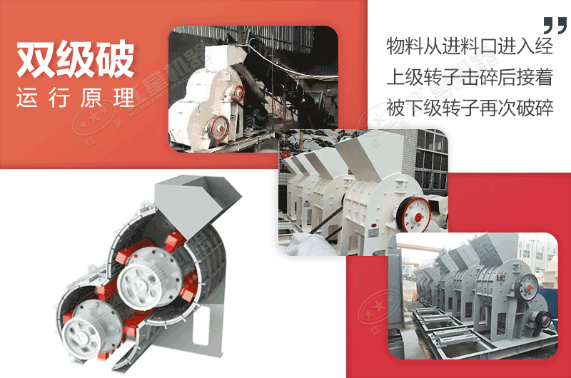 無篩底雙級粉碎機(jī)工作原理圖