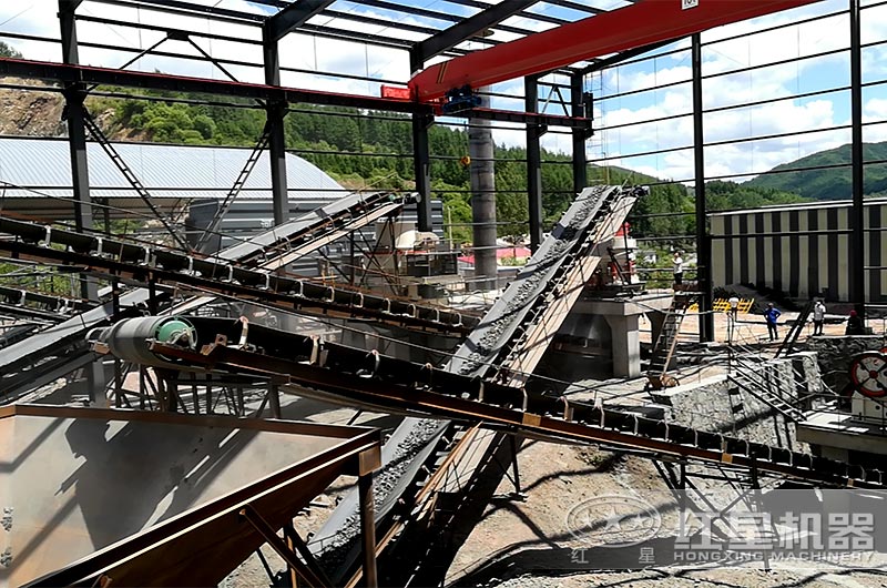 濕法制砂工藝現場一角實拍