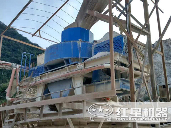 鵝卵石制砂機現場